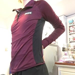 Maroon athletic sweatshirt
